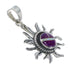 Sun Opal Magenta Turquoise And Sterling Silver Southwest Pendant YX67689